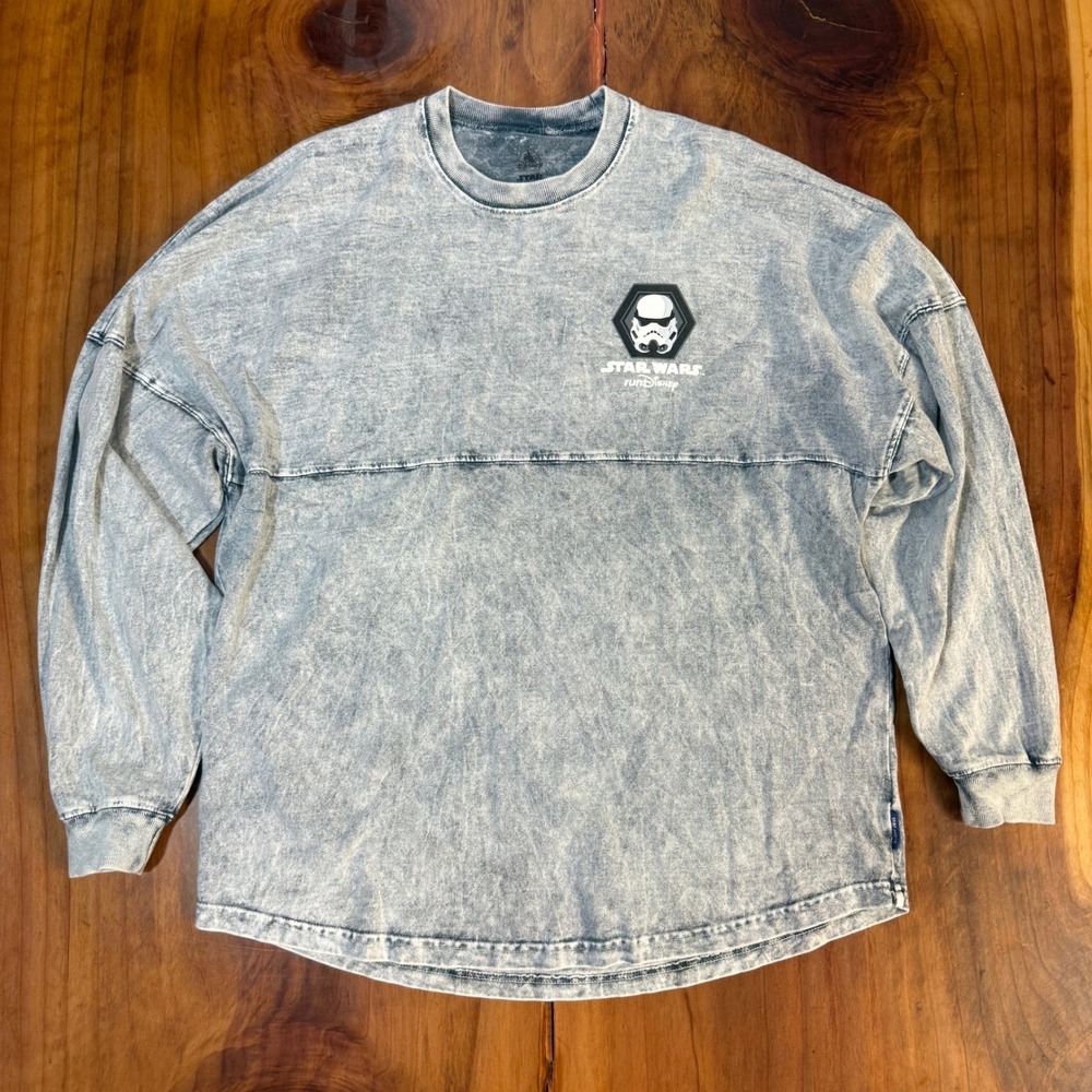 Spirit Jersey Shirt M Run Disney Star Wars Crew neck Cotton Knit Dark Side Z4-26